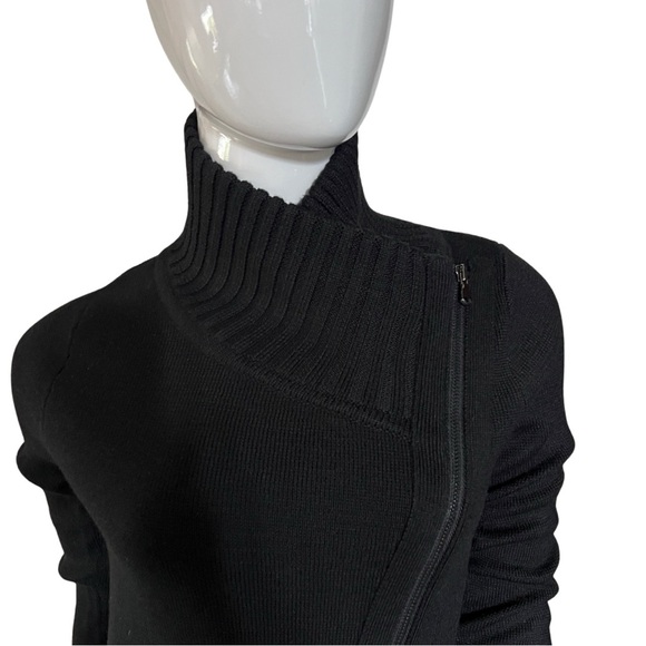 Pre-owned, black Athleta Chill Factor Wool Blend Sweater Coat - XS - Picture 6 of 16